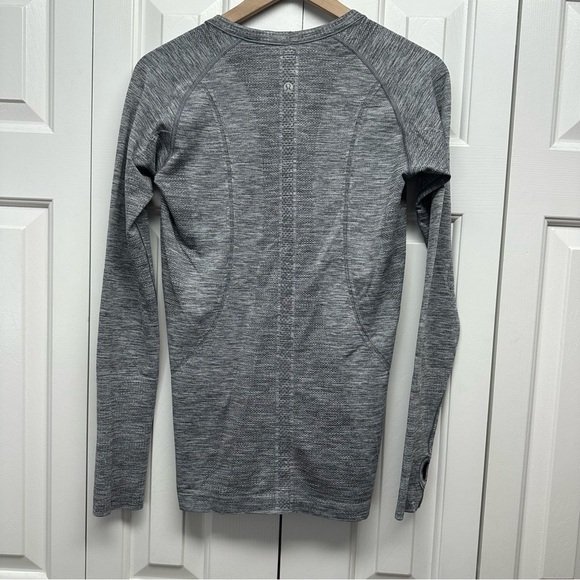 Lululemon Heather Gray Swiftly Tech Longsleeve LA Rams Logo Size 10 - Picture 4 of 9